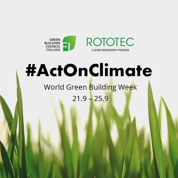 Rototec mukana kansainvälisessä World Green Building Week tapahtumassa, joka alkaa 21.9